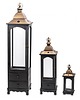 świeczniki i świece Lampion Drewniany 3 szt. Komplet Latarenek Black and Gold