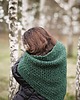 szale damskie Delikatna chusta handmade COSY zielona