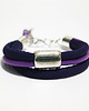 bransoletki - inne Bransoletka - Purple - rzemienie, fioletowa