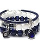 bransoletki z kamieni naturalnych Navy blue and white vol. 4  /10-03-2015/ set