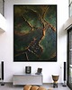 obrazy Ekskluzywna dekoracja - struktura metaliczna - obraz