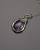 wisiory Mały wisiorek ametyst wire wrapping