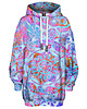 bluza z kapturem damska Bluza Oversize Tunika DR.CROW Pastel Rococo