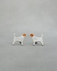 kolczyki ceramiczne Jack russell terrier mini- ceramiczne kolczyki