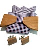 muszki i krawaty Drewniany komplet FULL GLAMOUR SET