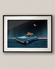plakaty Minimalistyczny plakat poziomy Fast Car - Kolaż Fine Art