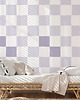 naklejki ścienne do pokoju dziecka Tapeta Szachownica "Lavender Chess"