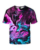 t-shirt damskie Damski T-shirt DR.CROW Neon Marble