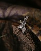 broszki Mini broszka pin z jeleniem ze srebra