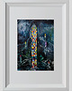 obrazy Akwarela Kontenerowiec 24x16cm + biała rama A4