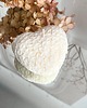 świeczniki i świece Świeca sojowa ekologiczna dekoracyjna "Flowers Heart" 78x43mm