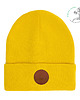 czapki i kapelusze męskie Czapka beanie z bawełny organicznej żółta