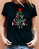 t-shirt damskie Koszulka damska organiczna Christmas tree