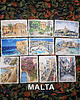 grafiki i ilustracje Malta w akwareli - zestaw 10 grafik 15x23 cm zestaw 2