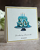 kartki scrapbooking Elegancka kartka na 30 urodziny z turkusowym tortem BE HAPPY!, BH 31