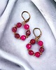 kolczyki z kamieniami Kolekcja WIANKI : urocze kolczyki :: fuchsia