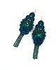 kolczyki soutache Kolczyki sutasz zielone wieczorowe błyszczące z cyrkoniami Joy