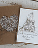 kartki scrapbooking Rustykalna kartka ślubna w pudełku