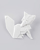 broszki Broszka Porcelanowa Origami Lis Biała