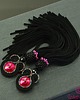 kolczyki chwosty Kolczyki sutasz Black  Pink Tassels z chwostami