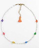 chokery Choker : muszla biała i kolorowy jadeit  : summer collection