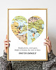 plakaty Plakat Personalizowana mapa rodzina 2 lokalizacje