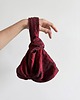 torebki do ręki Bordowa torebka z kokardą, do ręki, na nadgarstek NAMINESO DRAPE