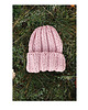 czapki damskie Czapka  beanie z wełną pudrowy róż