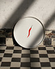 patery i talerze Talerz porcelanowy z papryczką chili LA LUZ / 21 cm