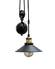 lampy wiszące Lampa wisząca Rope czarna złota metal 22cm