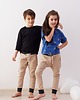 spodnie dla dziewczynki Spodnie dziecięce bawełniane beżowe BAGGY