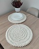 podkładki do kuchni Podkładka okrągła ze sznurka bawełnianego szydełkowa 38cm