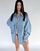 kurtki damskie Bluza/ kurtka koszulowa oversize denim light blue