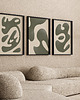 plakaty Zestaw trzech plakatów green abstract