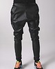 spodnie materiałowe damskie Czarne skórzane damskie baggy pympy rurki