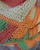 szale damskie Ręcznie dziergany kolorowy szal z merino  długi wełniany szalik