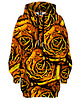 bluza z kapturem damska Bluza Oversize Tunika DR.CROW Gold Roses