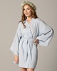 sukienki midi damskie Kimono lniane Tokyo niebieskie