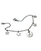 kolczyki srebrne Alloys Collection -  /Line/ star - bransoletka