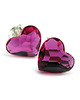 kolczyki swarovski Kolczyki  - serduszka Fuchsia - kryształy Swarovski