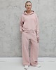 komplety damskie Komplet oversized kangurka i szerokie spodnie wide leg Powder Pink