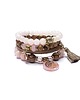 bransoletki z kamieni naturalnych Pink and sand  /18-12-20/ set