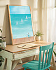 plakaty Plakat Nad morzem - 50x70 cm - rower i żagle