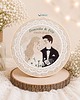 Ślub - inne Personalizowana pamiątka ślubna, haft ślubny/ rocznicowy w tamborku