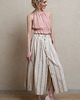 spódnice maxi Bawełniano-wiskozowa spódnica w paski, BEIGE WANDA