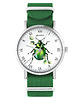 zegarki unisex Zegarek - Zielony żuczek - zielony, nylonowy