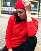bluza bez kaptura damska Czerwpna bluza damska bez kaptura Lady in red