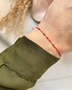 bransoletki z kamieni naturalnych Czerwona bransoletka szczęścia 7 węzłów Kabała