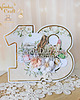 kartki scrapbooking Kartka urodzinowa  na 18 urodziny, kartka cyferka "Simple Story1" GOTOWA