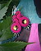 kolczyki soutache Ronja 1 - kolczyki z sutaszu, srebro